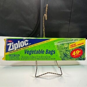 Vent Ziploc Vegetable Bags Trial Pack USA Dow Vented 3Qrt 3Gallon New Open Box